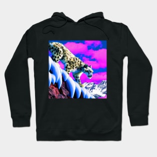 Leopardo de las Nieves en la Montaña. Hoodie